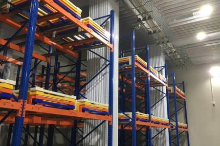 Push-back Racking - Puch-back racking has quick and easy loading and unloading