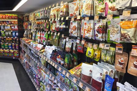 Convenience Store  Shelving blends in with the modern store environment